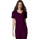 Cherokee #1999 Crossover V-Neck Pin-Tuck Top